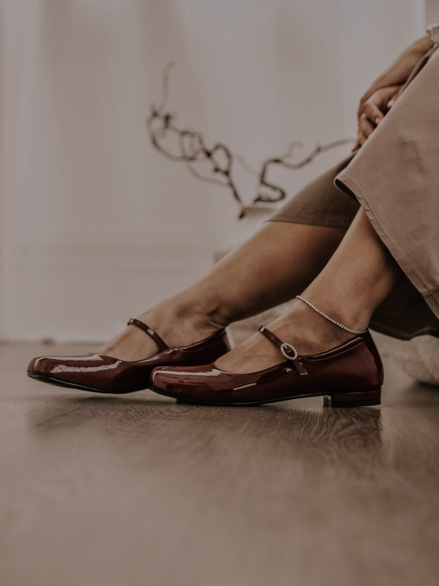 Mary Janey in Wine Red