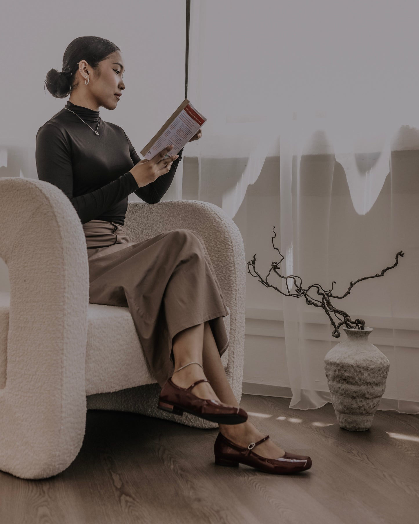 Mary Janey in Wine Red