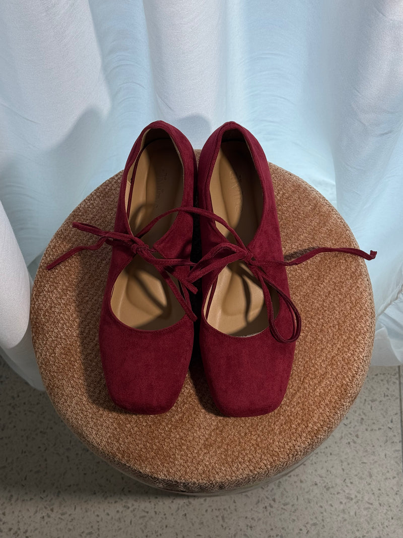 Divine Platform in Velvet Burgundy Size 2