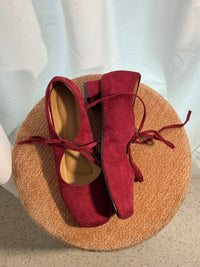 Divine Platform in Velvet Burgundy Size 2