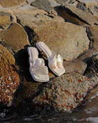 Demure Wrap Up Sandals in Glossy Craig