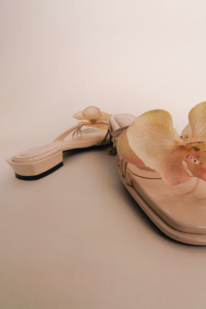 Demure Wrap Up Sandals in Glossy Craig